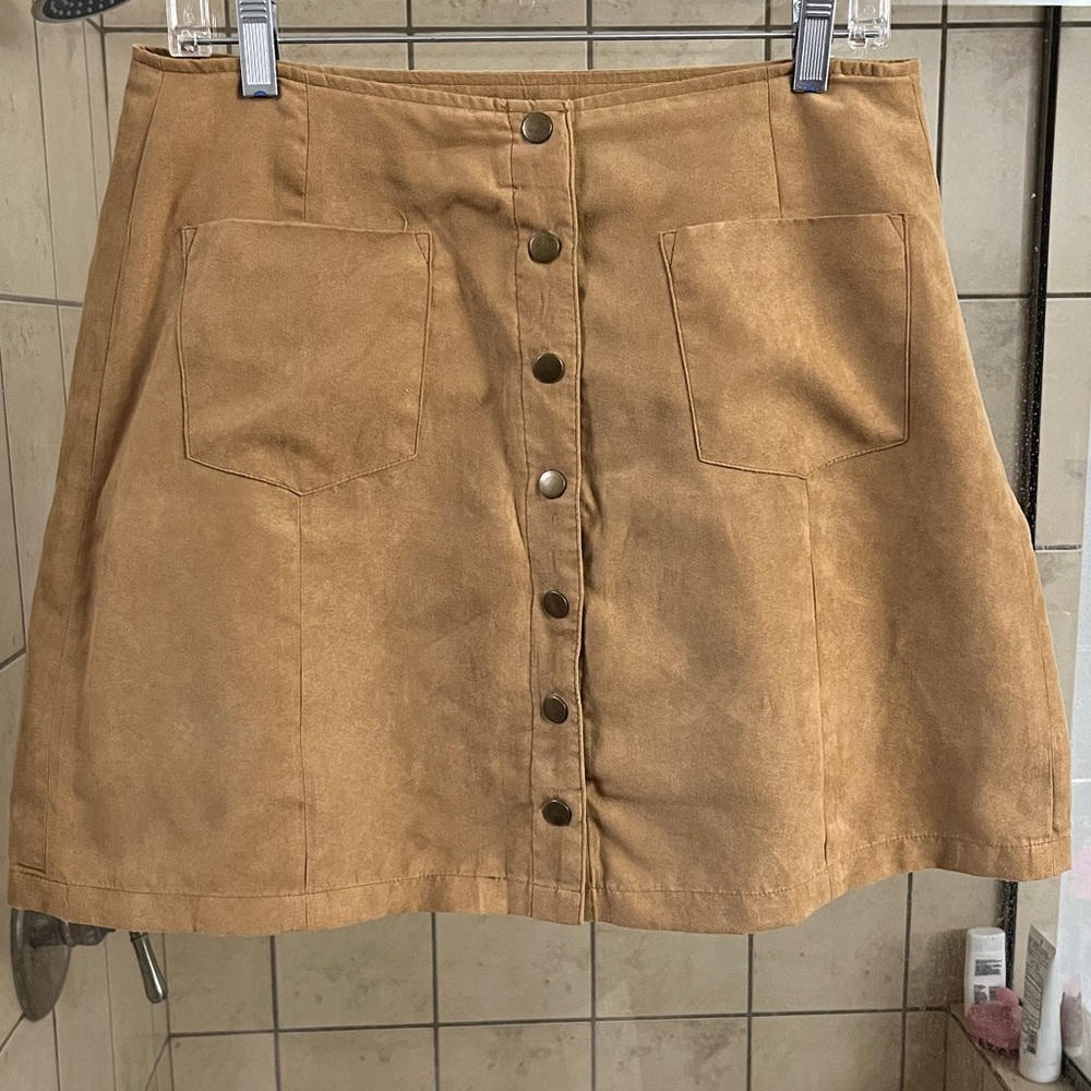 Tan Suede Skirt